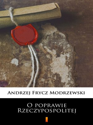 cover image of O poprawie Rzeczypospolitej